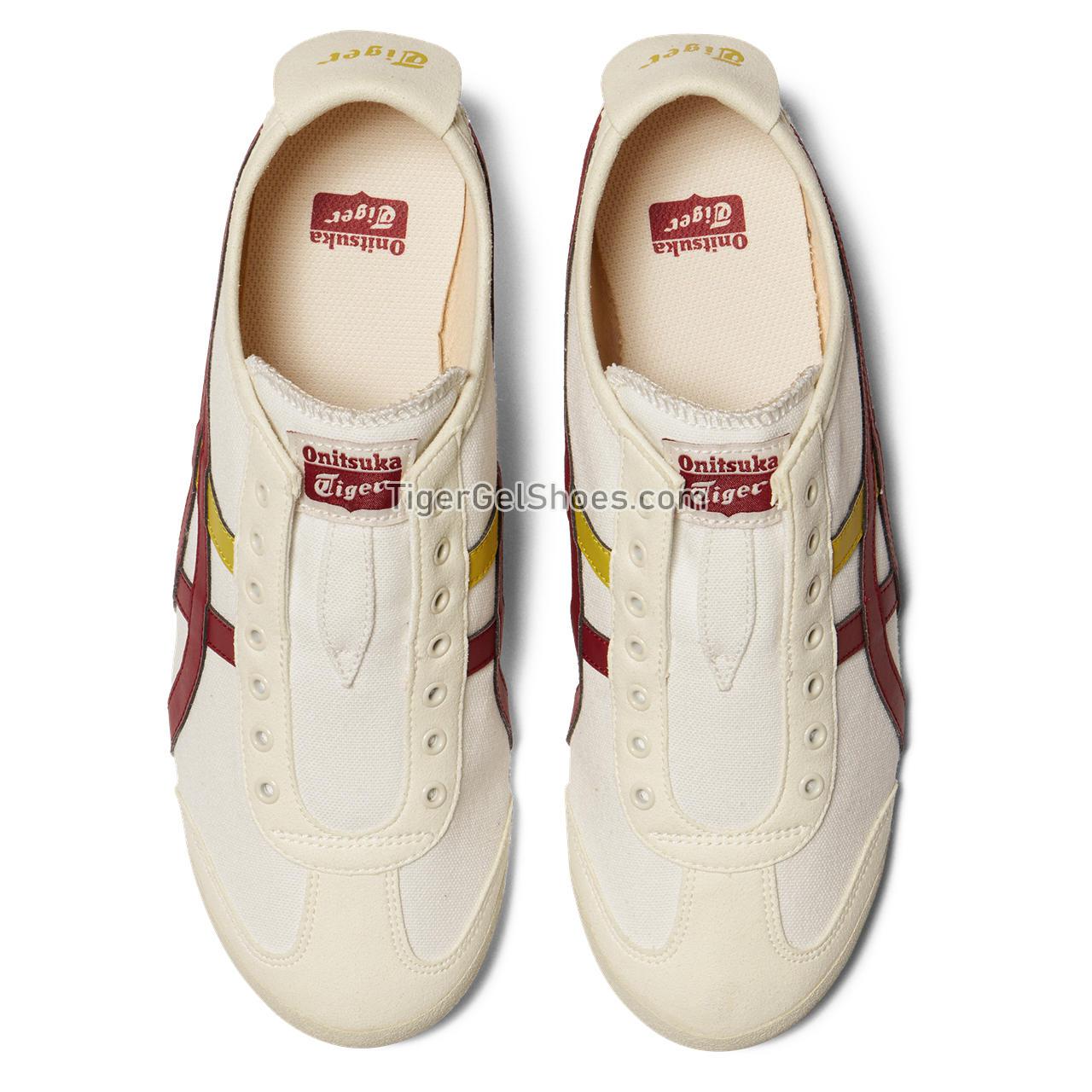Onitsuka Tiger Mexico 66 Slip-on Cream/Beet-juice 1183A360-123 Mens Womens Shoes