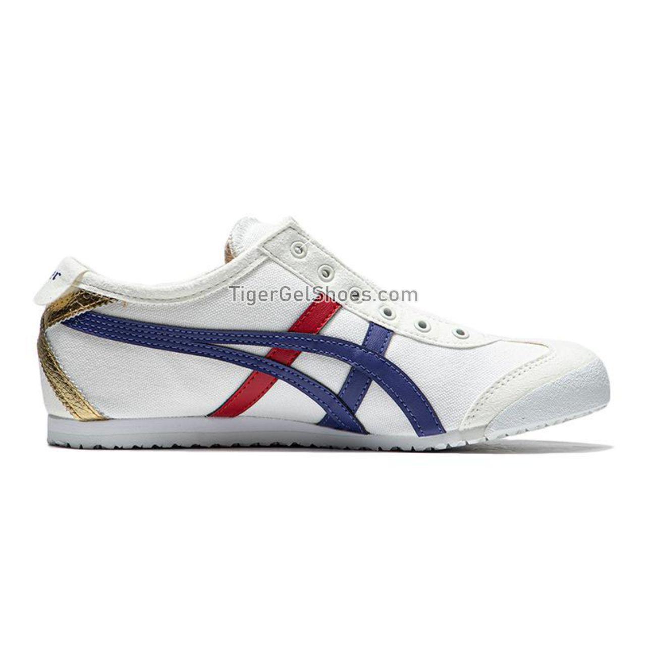 Onitsuka Tiger Mexico 66 Slip-on Cream/Tuna-blue 1183B475-100 Mens Womens Shoes