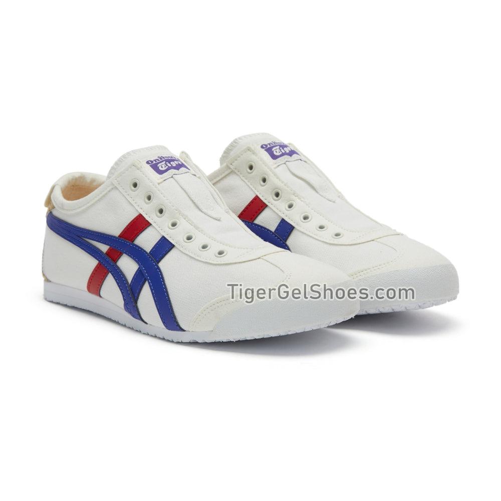 Onitsuka Tiger Mexico 66 Slip-on Cream/Tuna-blue 1183B475-100 Mens Womens Shoes