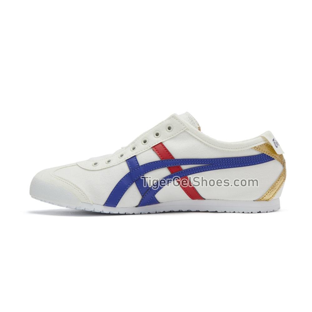 Onitsuka Tiger Mexico 66 Slip-on Cream/Tuna-blue 1183B475-100 Mens Womens Shoes