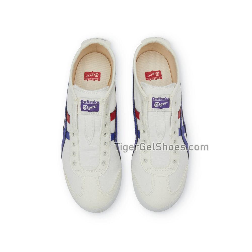 Onitsuka Tiger Mexico 66 Slip-on Cream/Tuna-blue 1183B475-100 Mens Womens Shoes