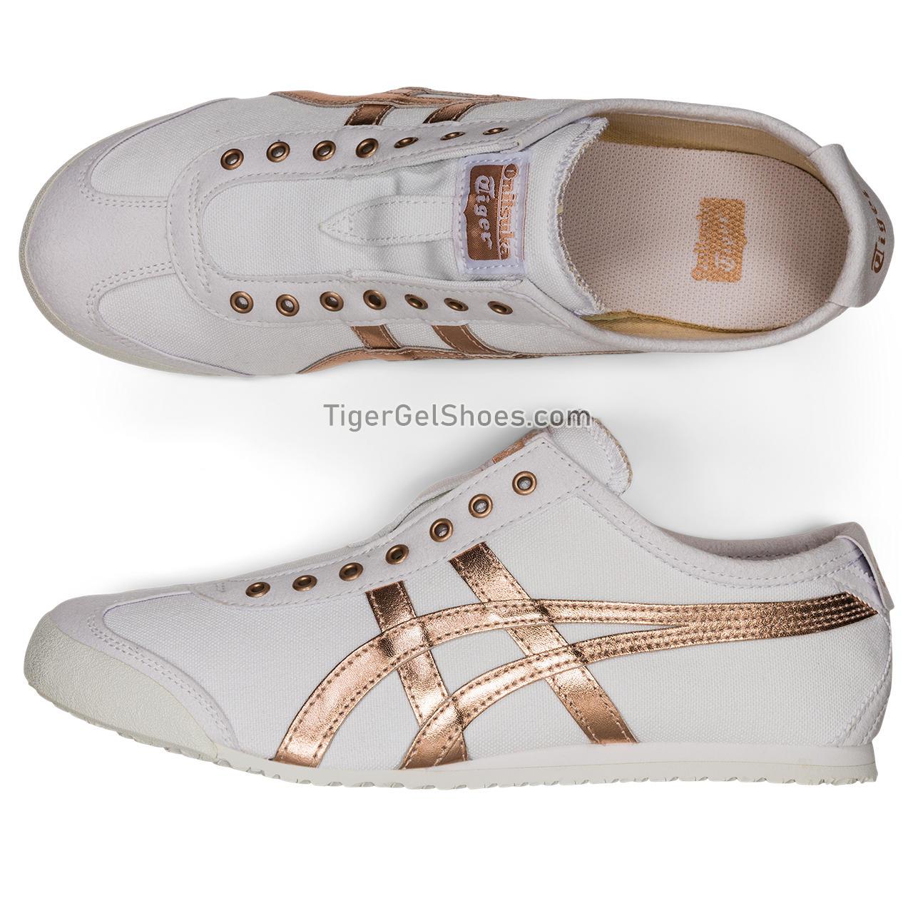 Onitsuka Tiger Mexico 66 Slip-on White/Rose-gold 1183A962-100 Mens Womens Shoes