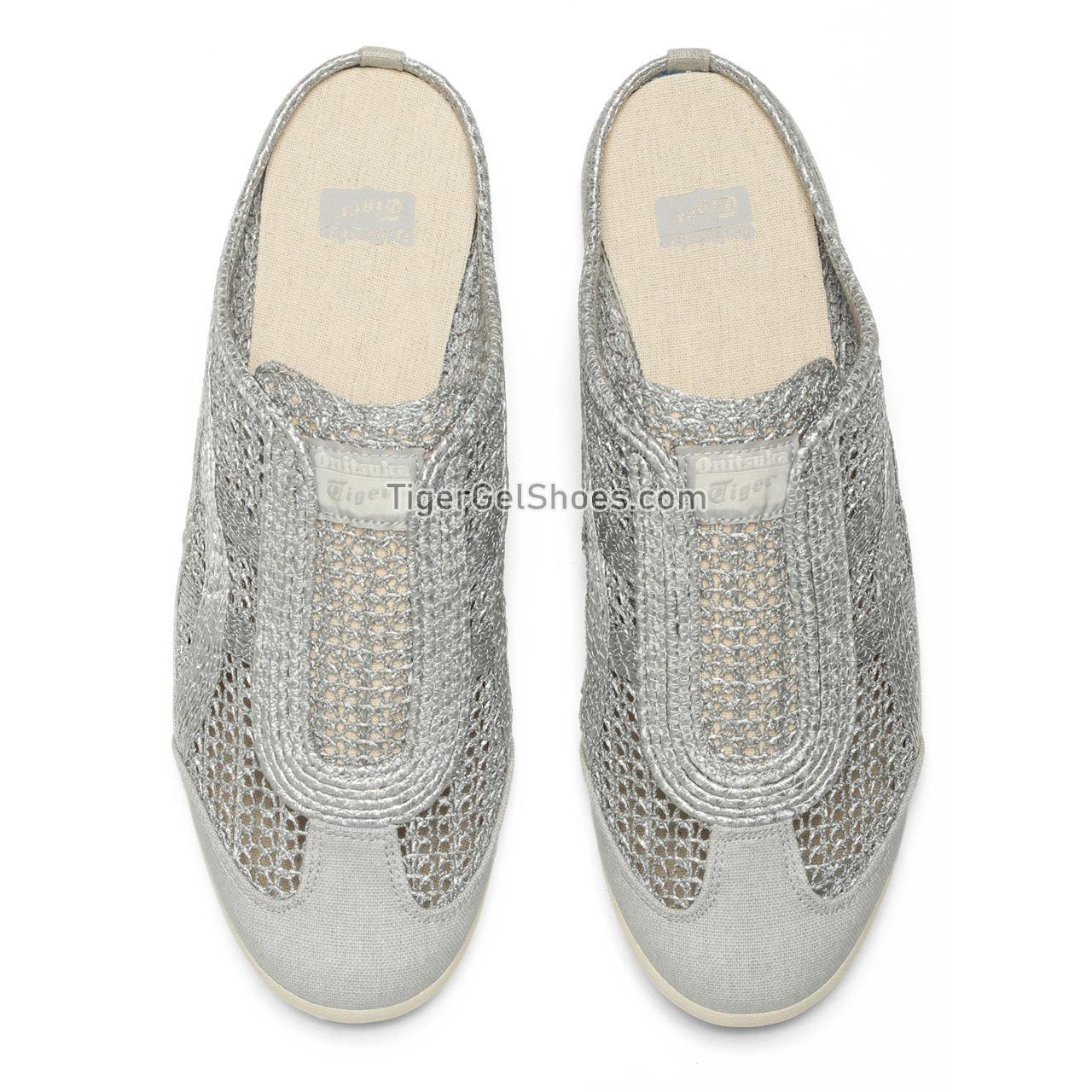 Onitsuka Tiger Mexico 66 Sabot Pure-silver/Pure-silver 1183A707-020 Mens Womens Shoes