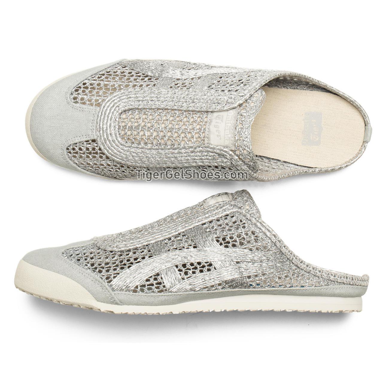 Onitsuka Tiger Mexico 66 Sabot Pure-silver/Pure-silver 1183A707-020 Mens Womens Shoes