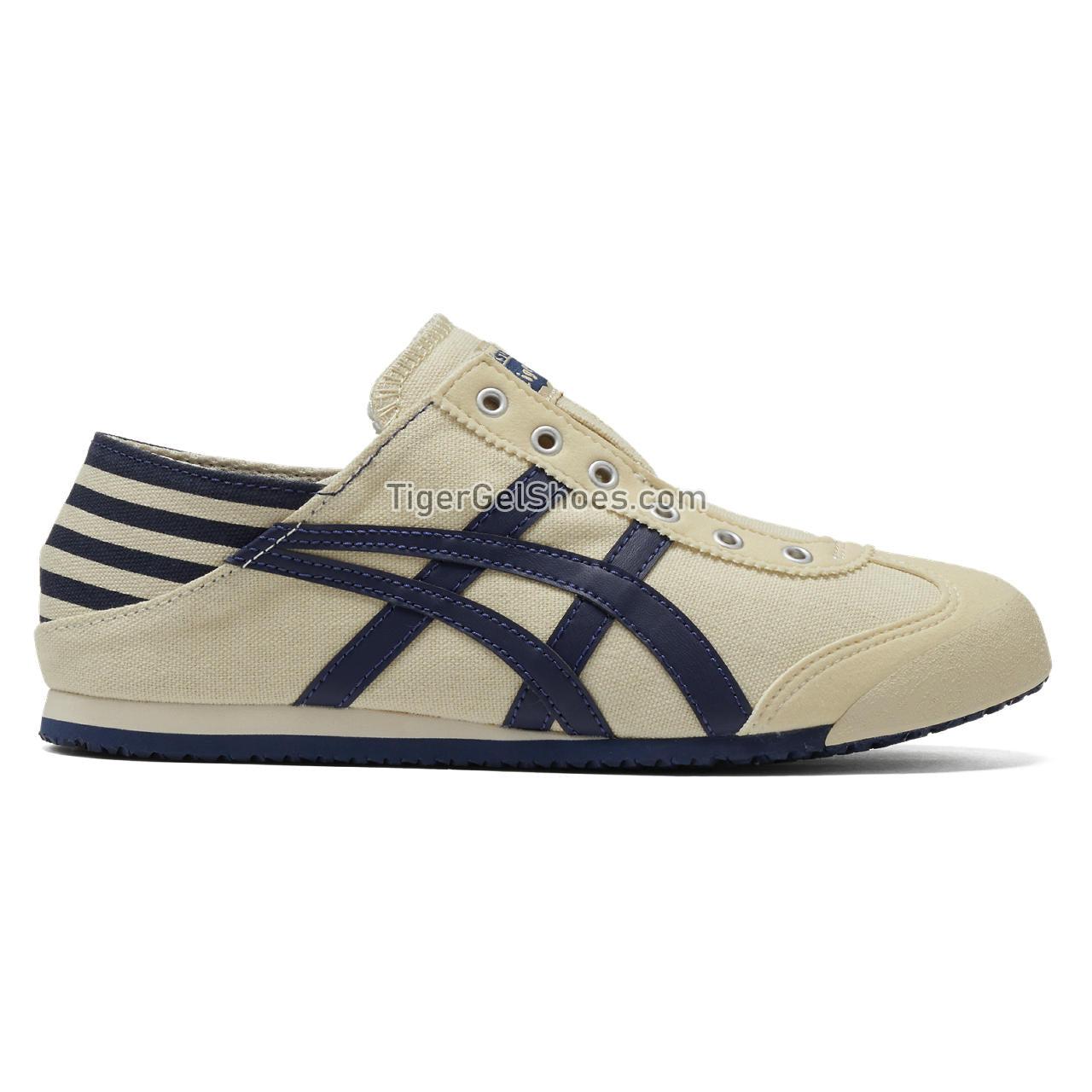Onitsuka Tiger Mexico 66 Paraty Natural/Navy 1183C233-250 Mens Womens Shoes