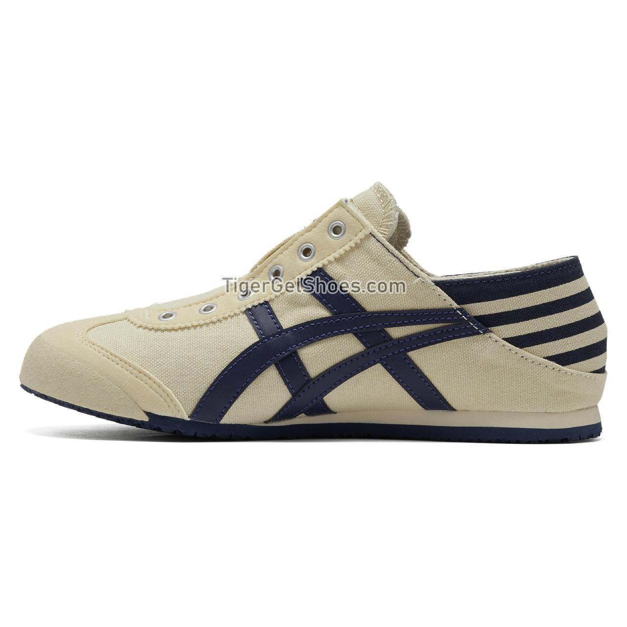 Onitsuka Tiger Mexico 66 Paraty Natural/Navy 1183C233-250 Mens Womens Shoes