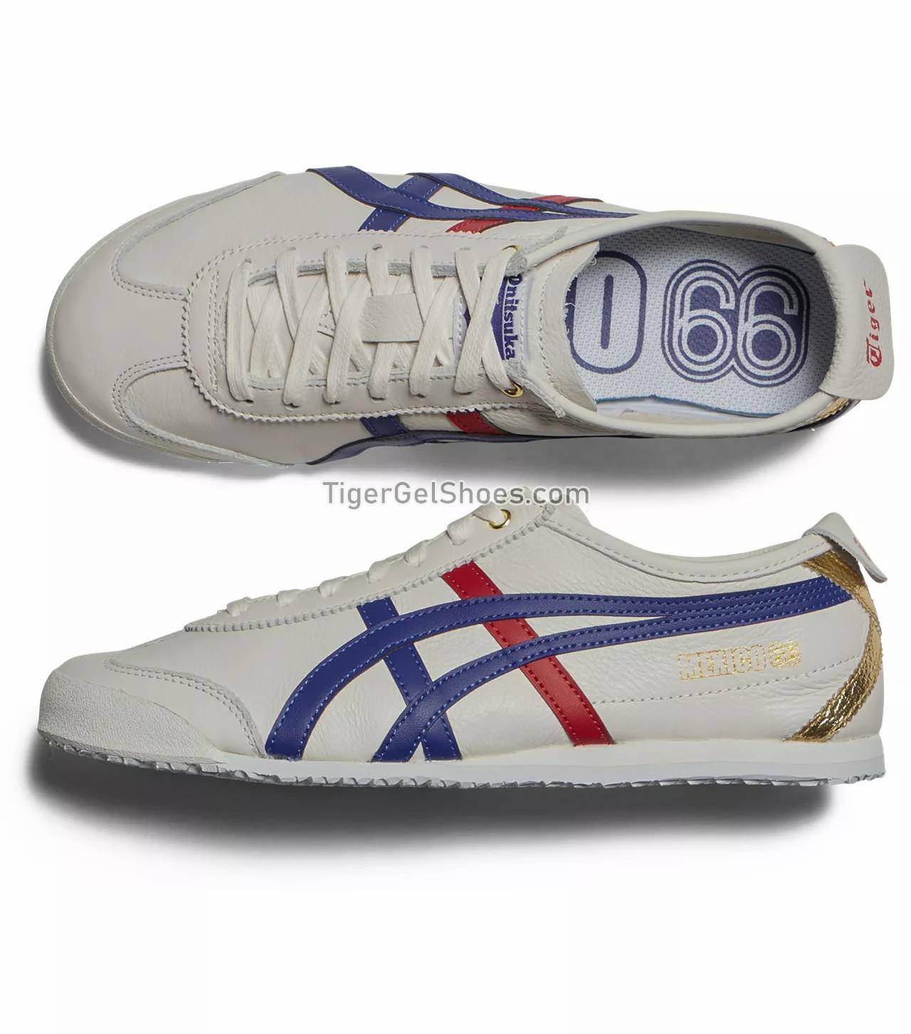 Onitsuka Tiger Mexico 66 White/Dark Blue 1183B511-100 Mens Womens Shoes
