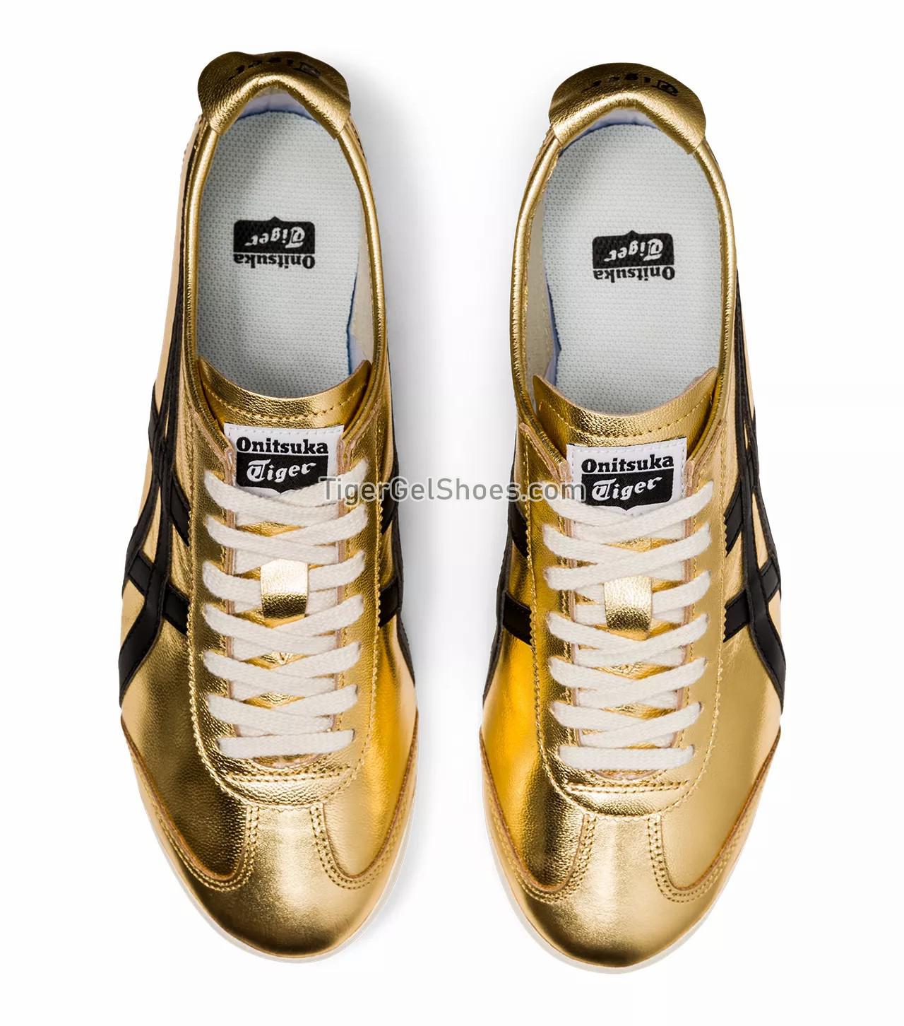 Onitsuka Tiger Mexico 66 Pure Gold/Black 1183B566-200 Mens Womens Shoes
