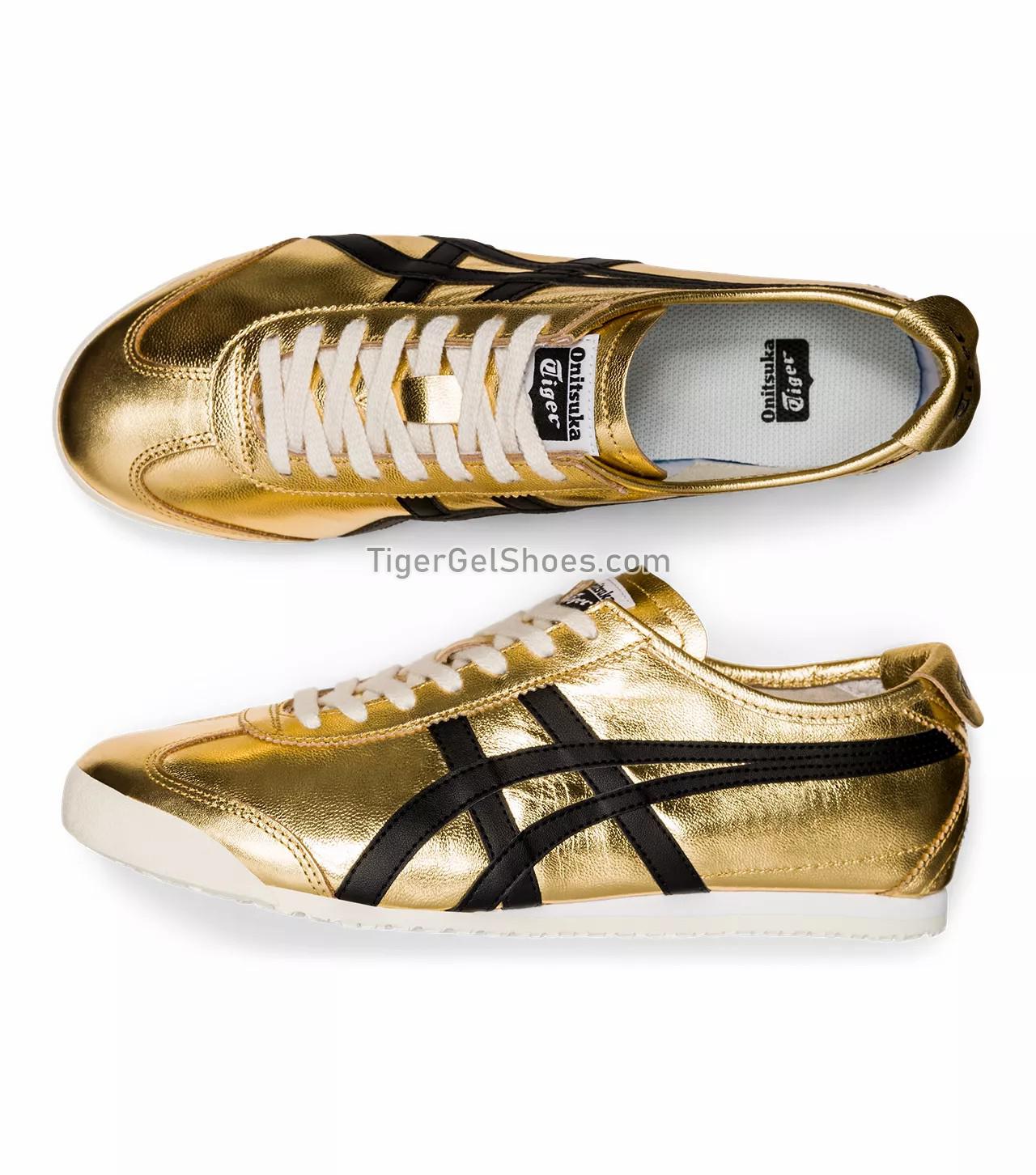 Onitsuka Tiger Mexico 66 Pure Gold/Black 1183B566-200 Mens Womens Shoes