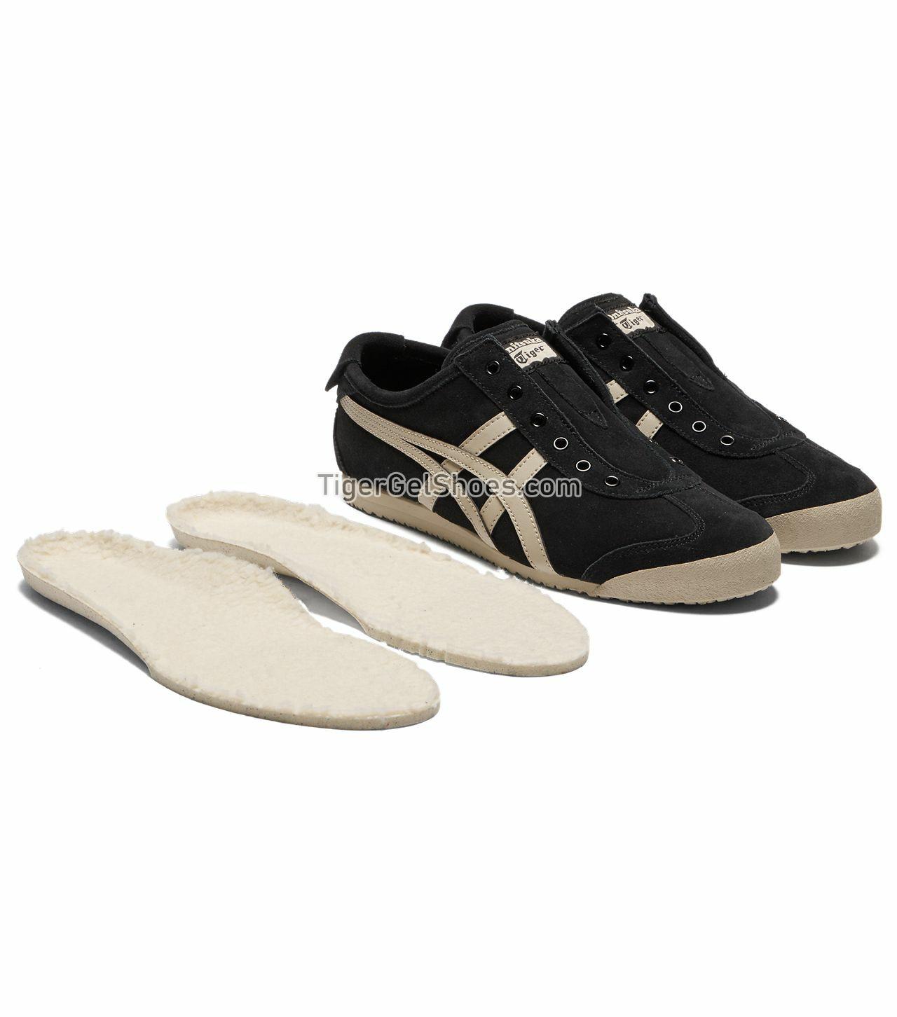Onitsuka Tiger Mexico 66 Slip-on Black/Putty 1183C157-001 Mens Womens Shoes