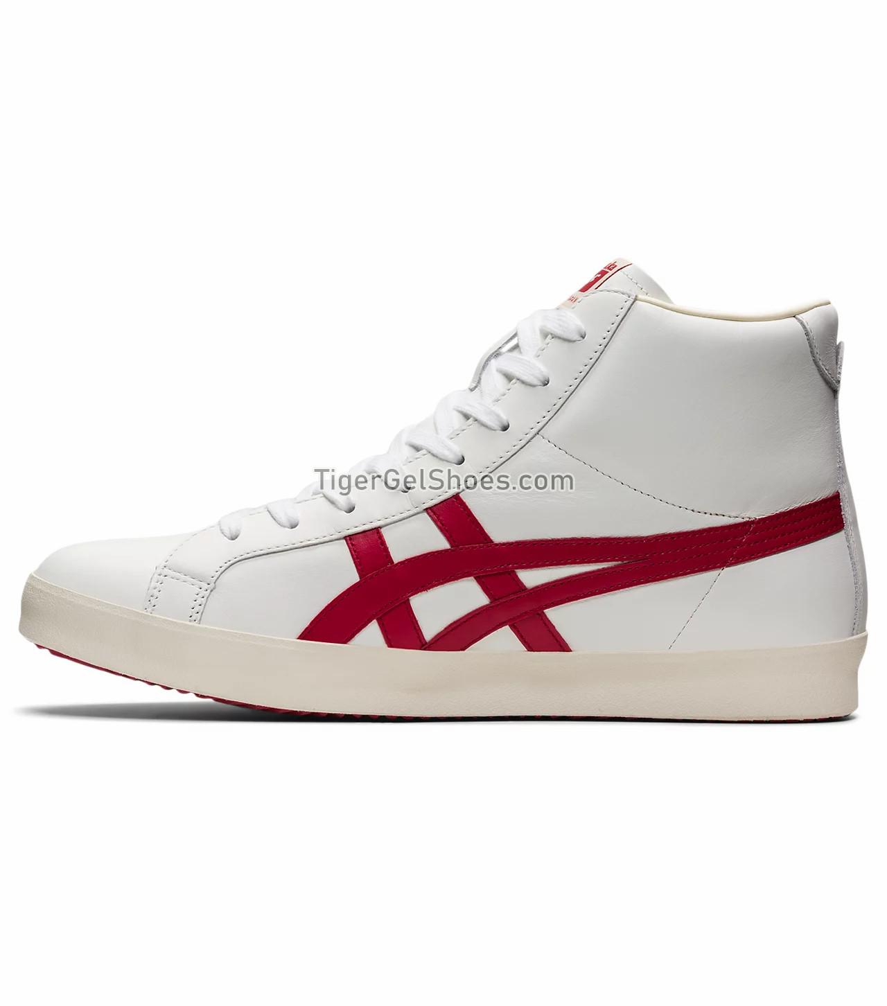 Onitsuka Tiger Fabre Hi Nm White/Classic Red 1183B439-100 Mens Womens Shoes