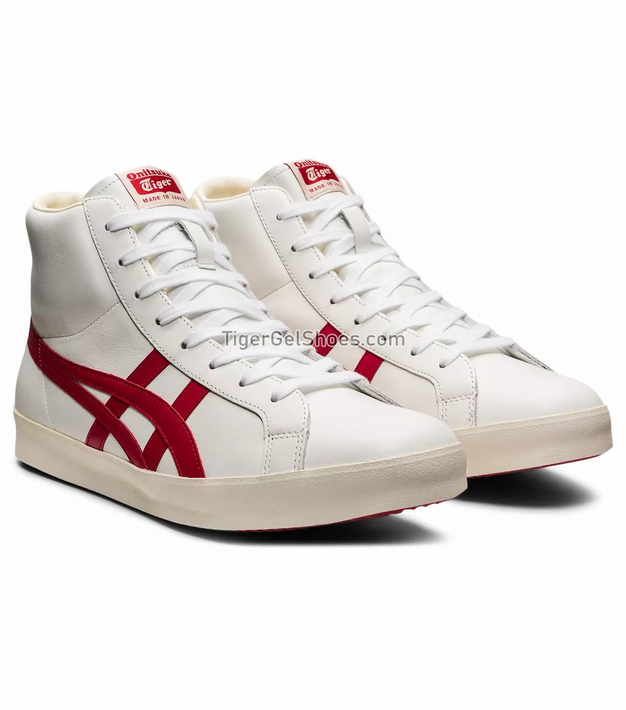 Onitsuka Tiger Fabre Hi Nm White/Classic Red 1183B439-100 Mens Womens Shoes
