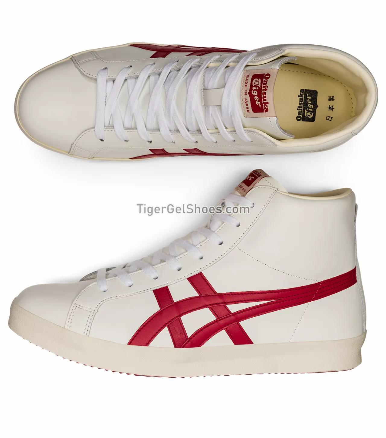 Onitsuka Tiger Fabre Hi Nm White/Classic Red 1183B439-100 Mens Womens Shoes