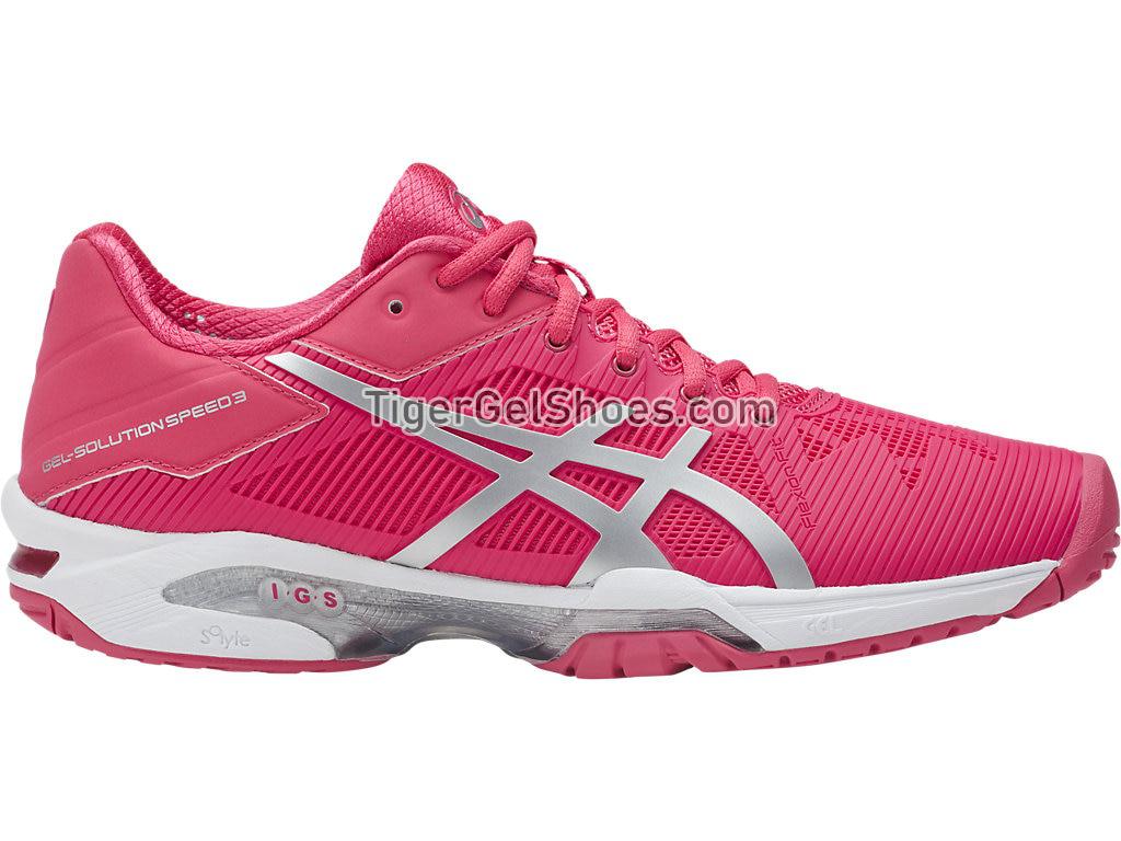 Asics GEL-Solution Speed 3 Rouge Red/Silver/White E650N-1993 Womens Tennis Shoes