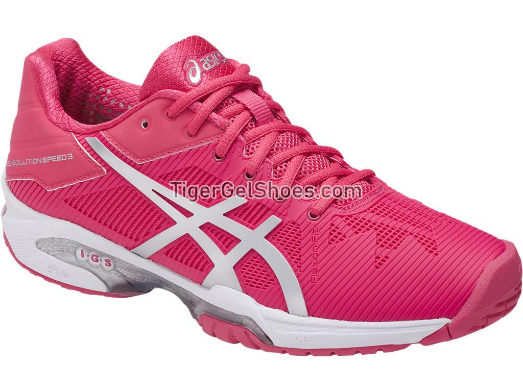Asics GEL-Solution Speed 3 Rouge Red/Silver/White E650N-1993 Womens Tennis Shoes