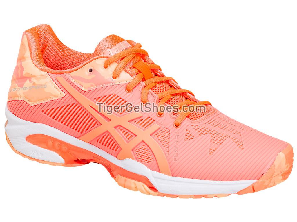 Asics GEL-Solution Speed 3 L.E Flash Coral/Cateloupe/Apricot Ice E853N-0630 Womens Tennis Shoes