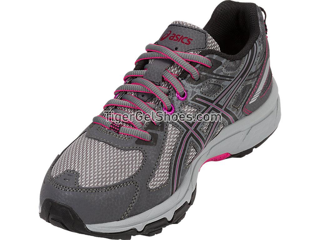 Asics GEL-Venture 6 (D) Carbon/Black/Pink Peacock T7G7N-9790 Womens Trail Running Shoes