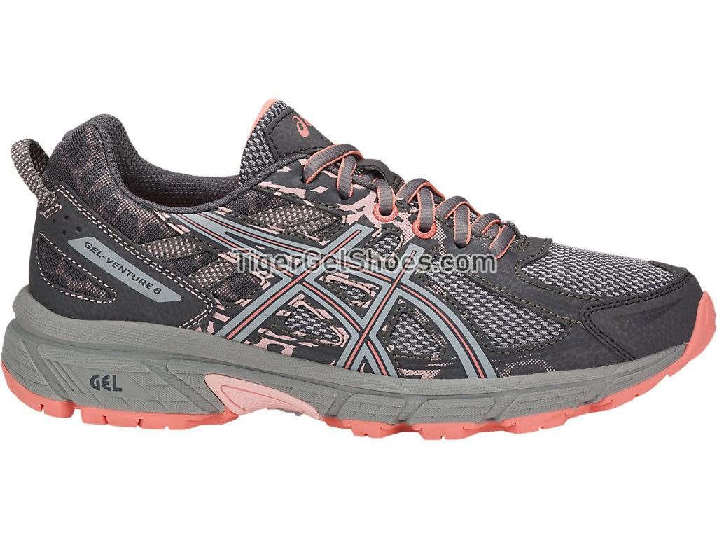 Asics GEL-Venture 6 (D) Carbon/Mid Grey/Seashell Pink T7G7N-9796 Womens Trail Running Shoes