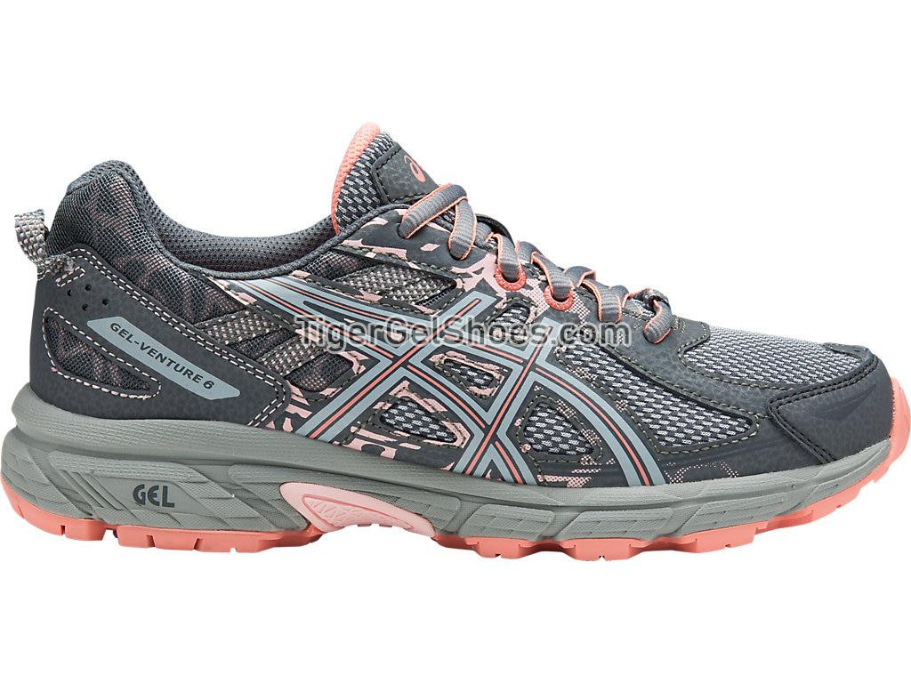 Asics GEL-Venture 6 Carbon/Mid Grey/Seashell Pink T7G6N-9796 Womens Trail Running Shoes