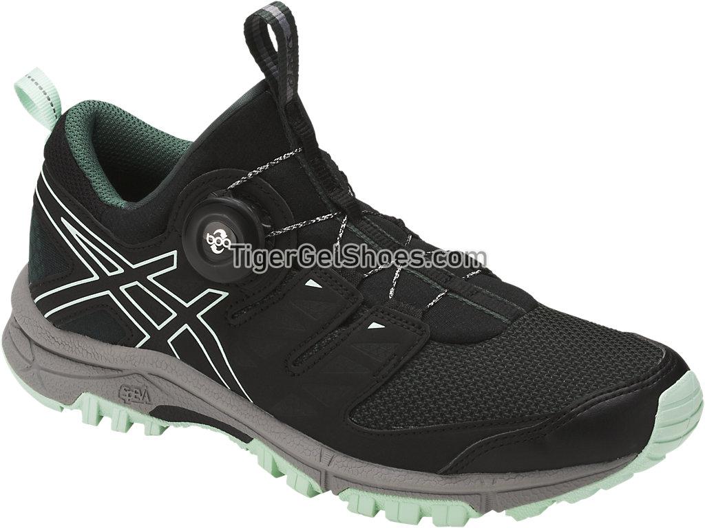 Asics GEL-Fujirado Hampton Green/Black/Aluminum T7F7N-8590 Womens Trail Running Shoes