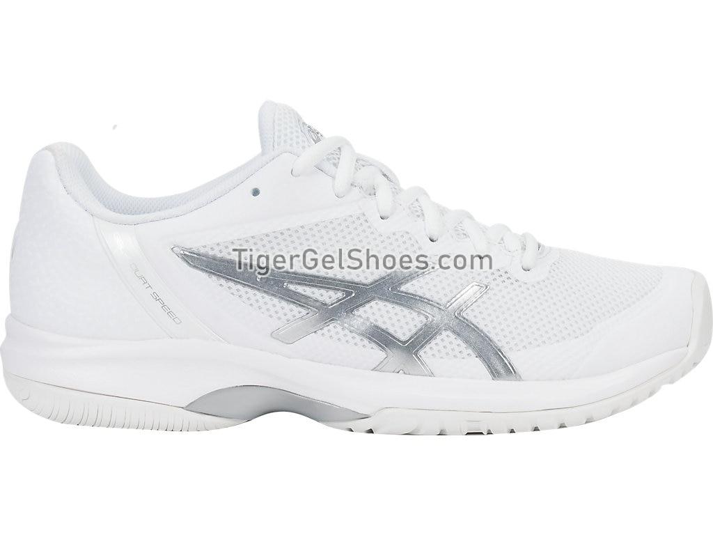 Asics GEL-Court Speed White/Silver E850N-0193 Womens Tennis Shoes