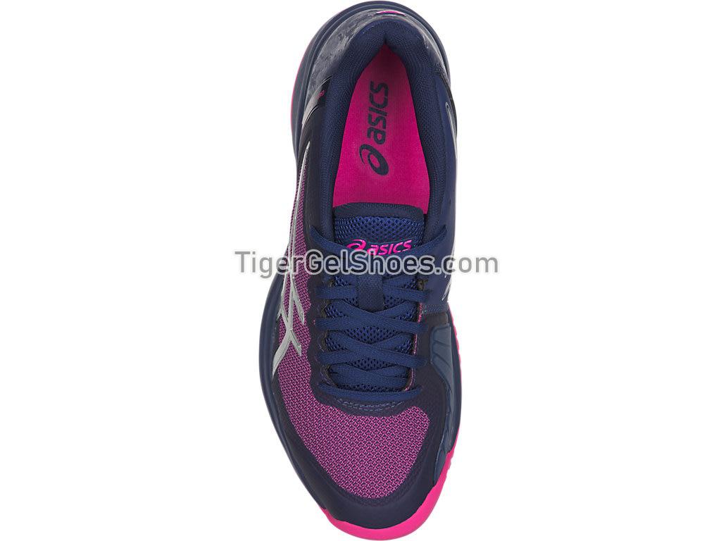 Asics GEL-Court Speed Blue Print/Pink Glow E850N-400 Womens Tennis Shoes