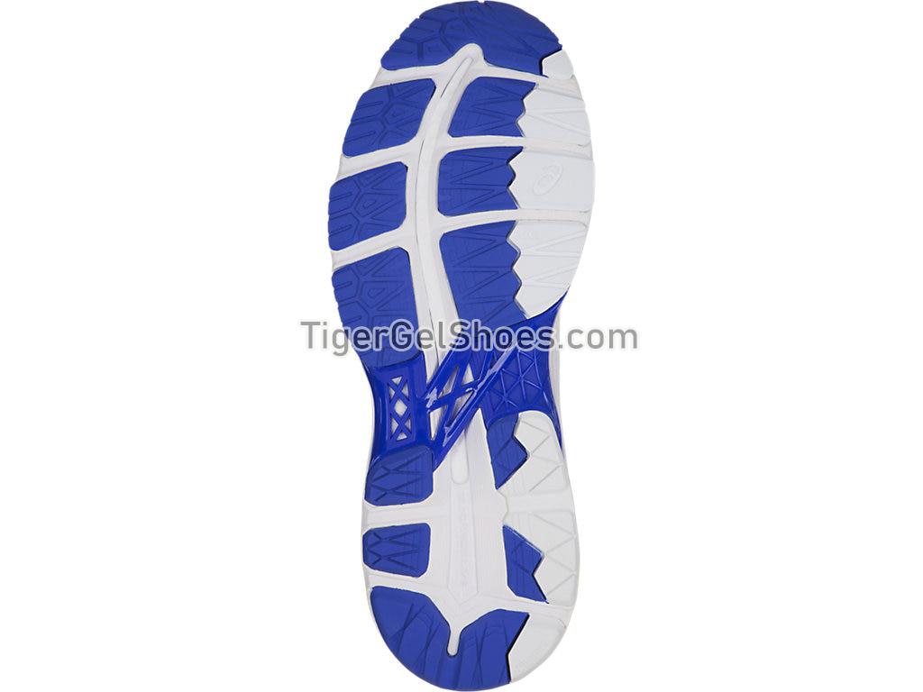 Asics GEL-Kayano 24 White/Blue Purple/Safety Yellow T799N-0148 Womens Running Shoes