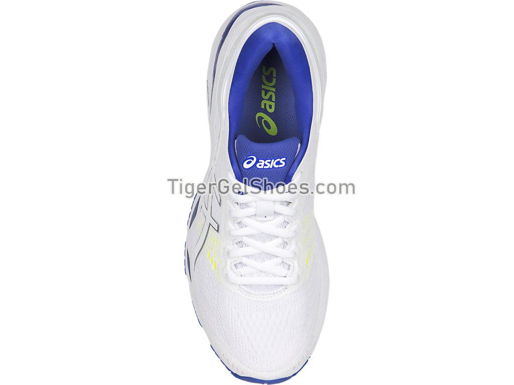 Asics GEL-Kayano 24 White/Blue Purple/Safety Yellow T799N-0148 Womens Running Shoes