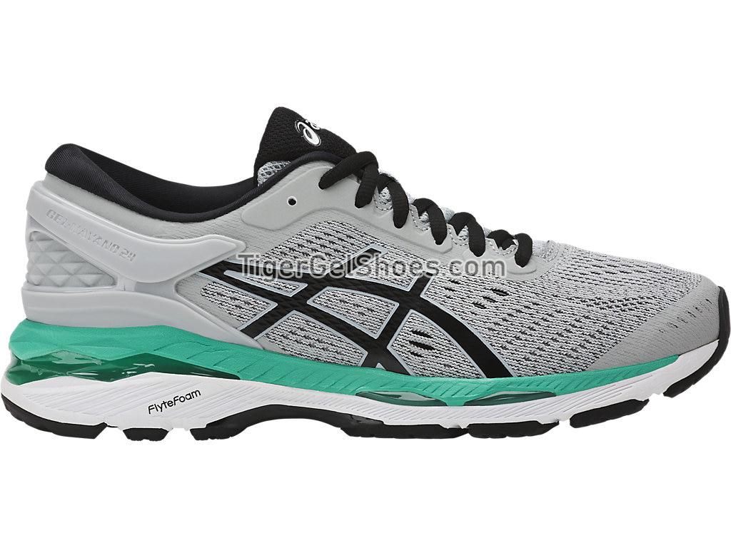Asics GEL-Kayano 24 Mid Grey/Black/Atlantis T799N-9690 Womens Running Shoes