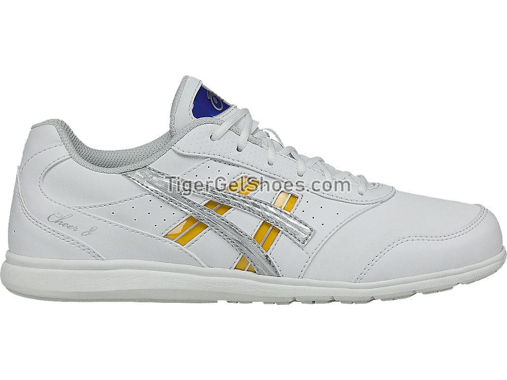 Asics Cheer 8 White/Silver/Interchange Q654Y-0193 Womens Cheerleading Shoes