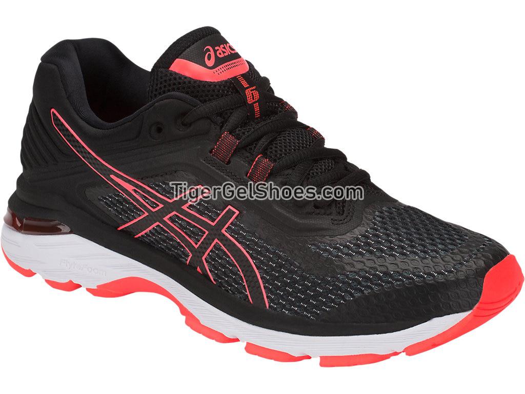 Asics GT-2000 6 Black/Flash Coral T855N-001 Womens Running Shoes