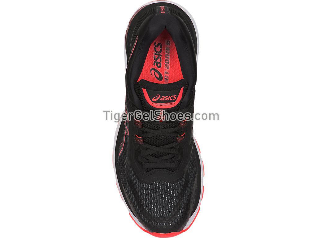 Asics GT-2000 6 Black/Flash Coral T855N-001 Womens Running Shoes