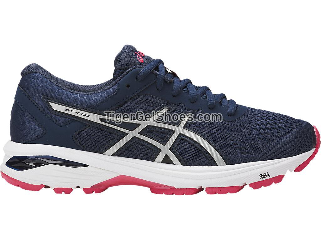 Asics GT-1000 6 Insignia Blue/Silver/Rouge Red T7A9N-5093 Womens Running Shoes