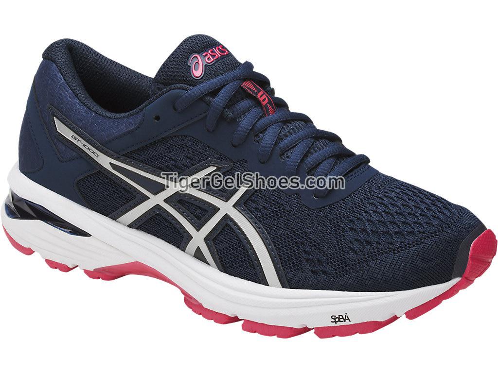 Asics GT-1000 6 Insignia Blue/Silver/Rouge Red T7A9N-5093 Womens Running Shoes