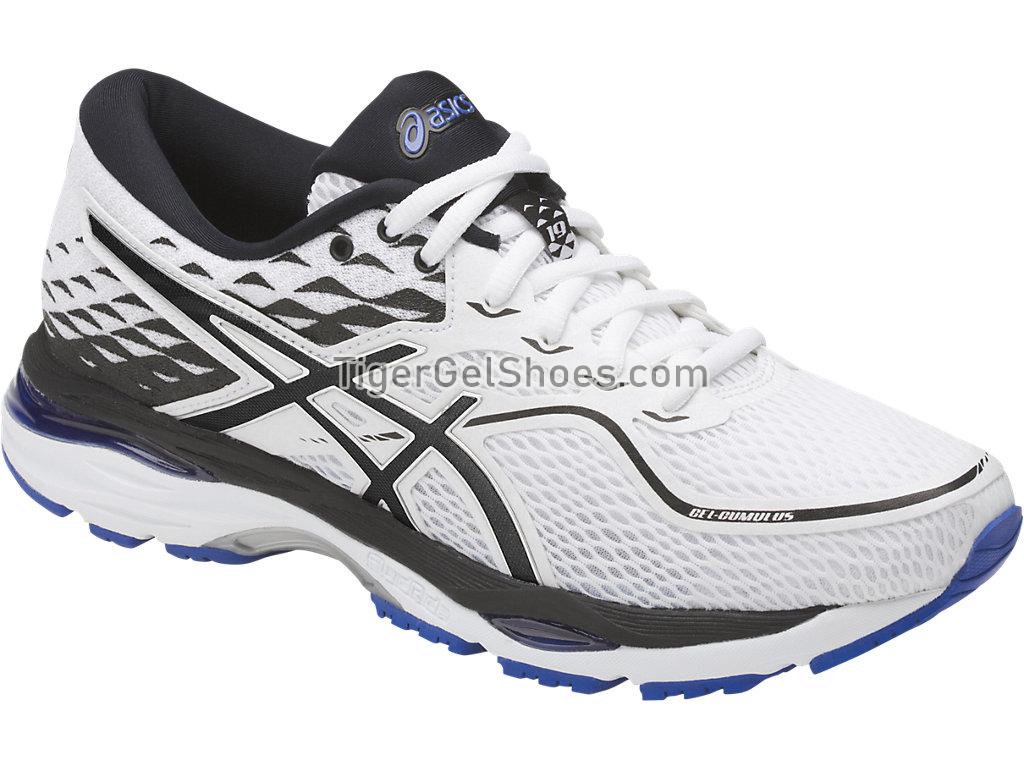 Asics GEL-Cumulus 19 White/Black/Blue Purple T7B8N-0190 Womens Running Shoes