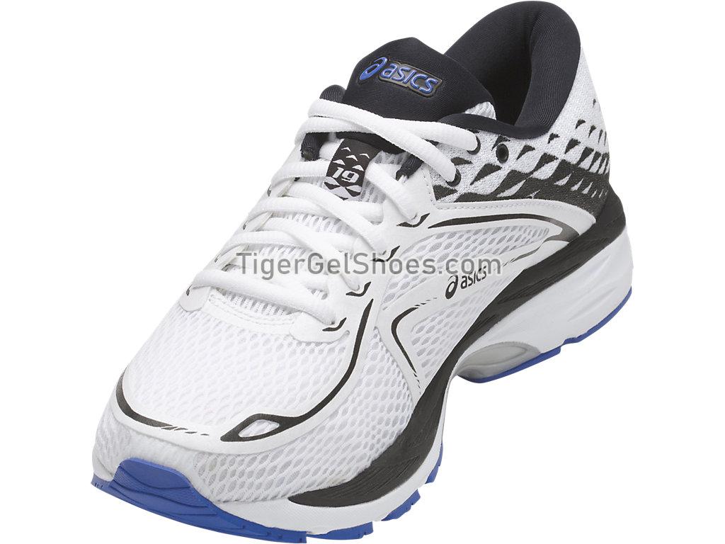 Asics GEL-Cumulus 19 White/Black/Blue Purple T7B8N-0190 Womens Running Shoes