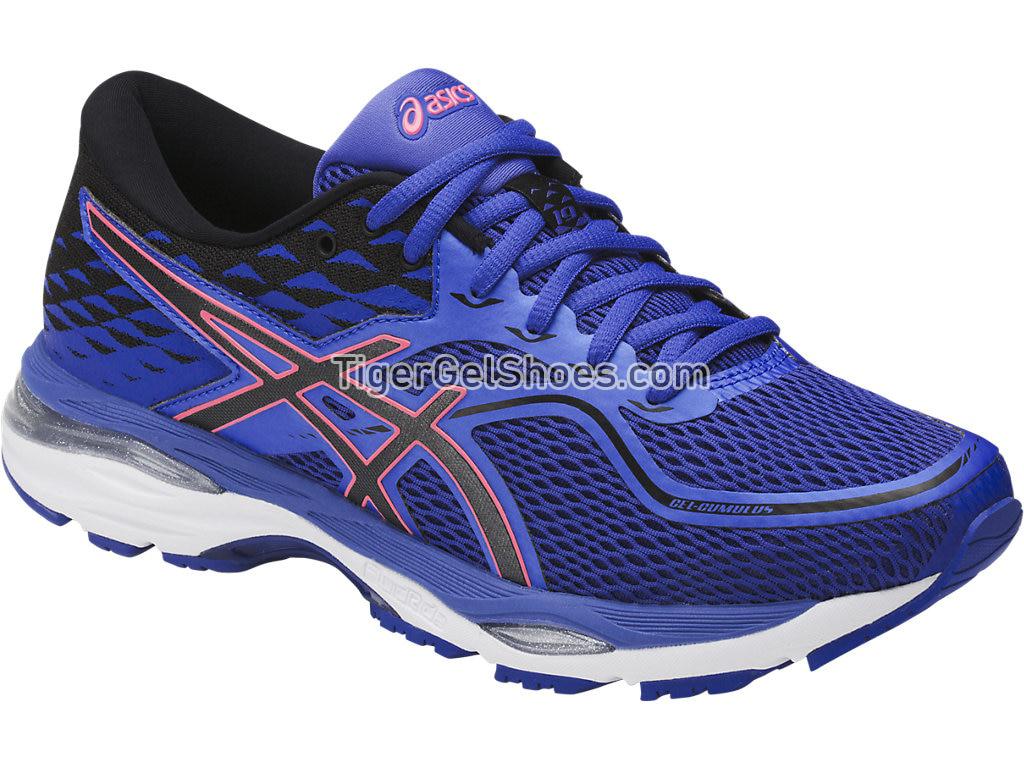 Asics GEL-Cumulus 19 Blue Purple/Black/Flash Coral T7B8N-4890 Womens Running Shoes