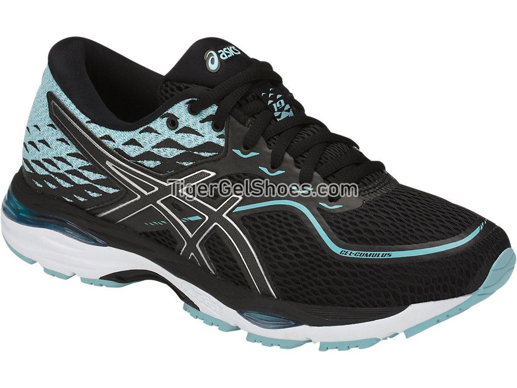 Asics GEL-Cumulus 19 Black/Porcelain Blue/White T7B8N-9014 Womens Running Shoes