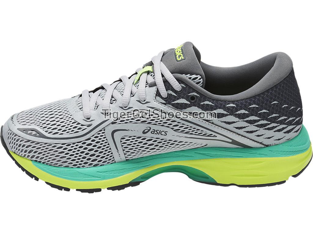 Asics GEL-Cumulus 19 Mid Grey/Carbon/Safety Yellow T7B8N-9697 Womens Running Shoes