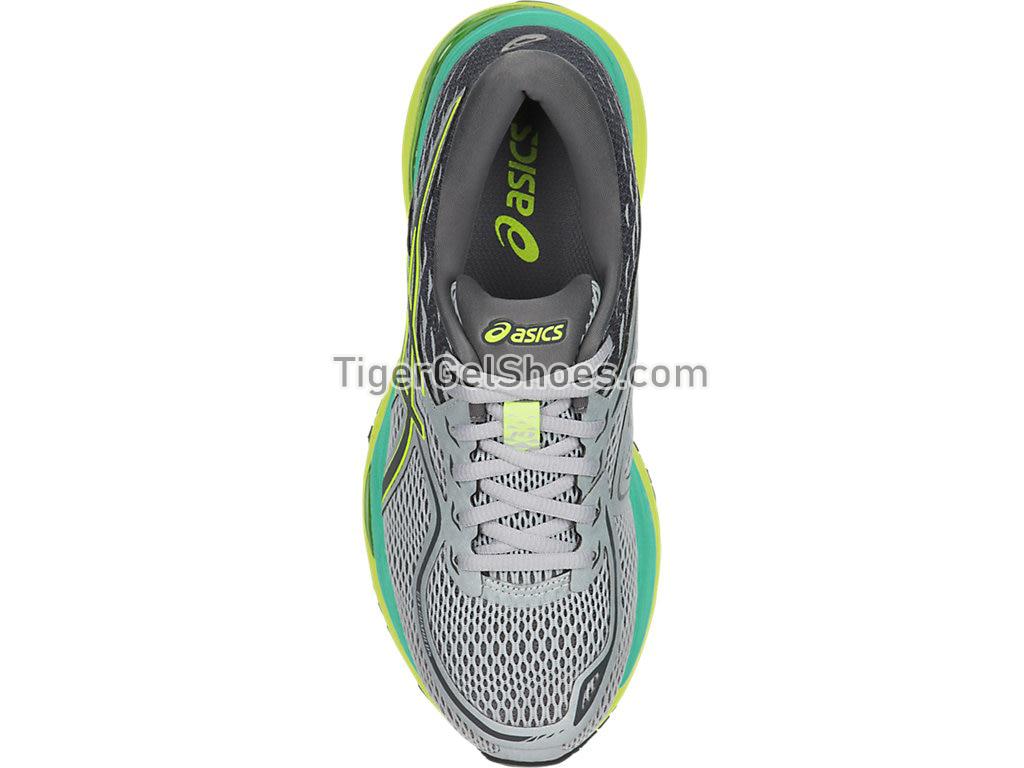 Asics GEL-Cumulus 19 Mid Grey/Carbon/Safety Yellow T7B8N-9697 Womens Running Shoes