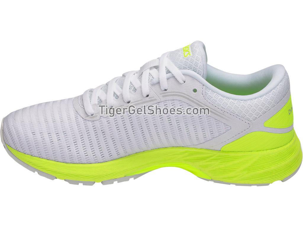 Asics DynaFlyte 2 White/Safety Yellow/Aruba Blue T7D5N-0107 Womens Running Shoes