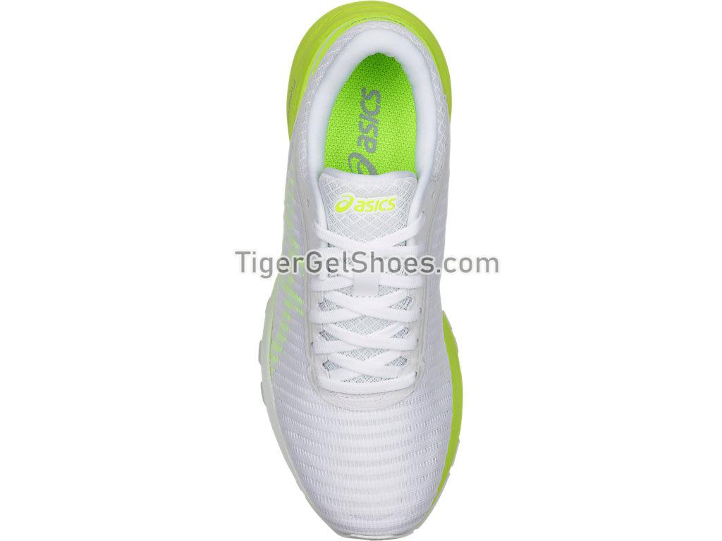Asics DynaFlyte 2 White/Safety Yellow/Aruba Blue T7D5N-0107 Womens Running Shoes