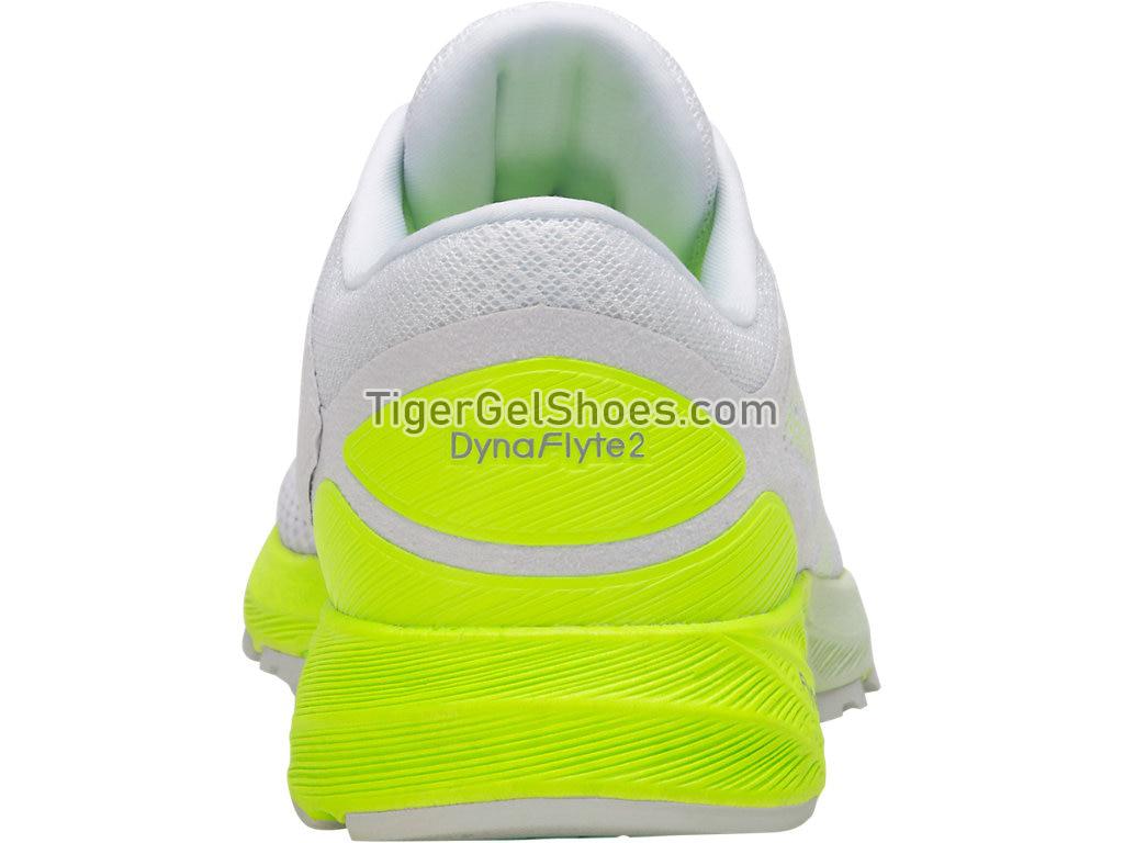 Asics DynaFlyte 2 White/Safety Yellow/Aruba Blue T7D5N-0107 Womens Running Shoes