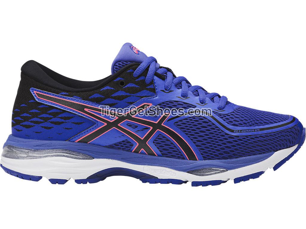 Asics GEL-Cumulus 19 (D) Blue Purple/Black/Flash Coral T7B9N-4890 Womens Running Shoes