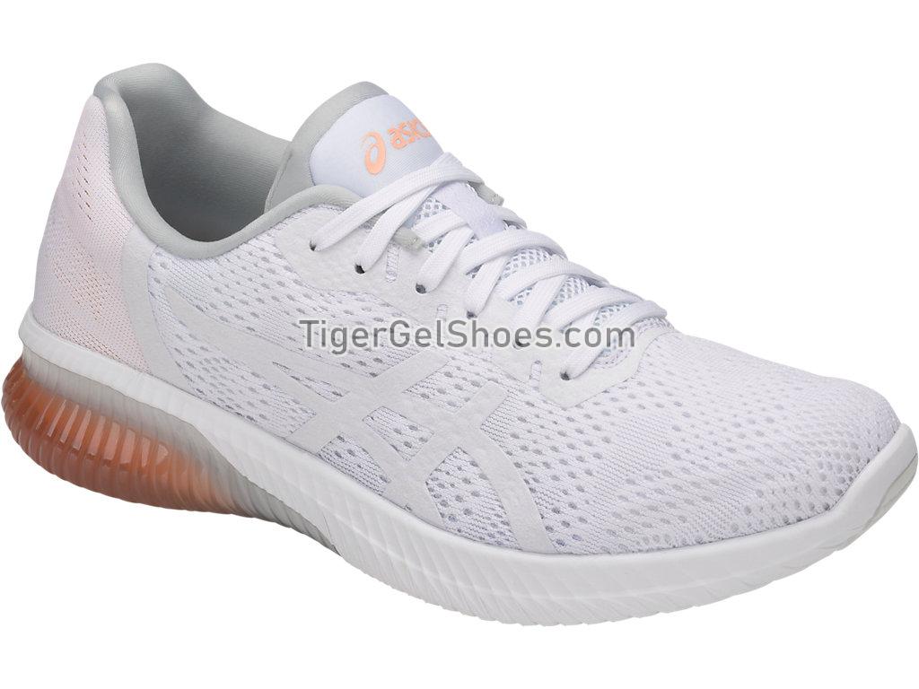 Asics GEL-Kenun MX White/White/Apricot Ice T888N-0101 Womens Running Shoes