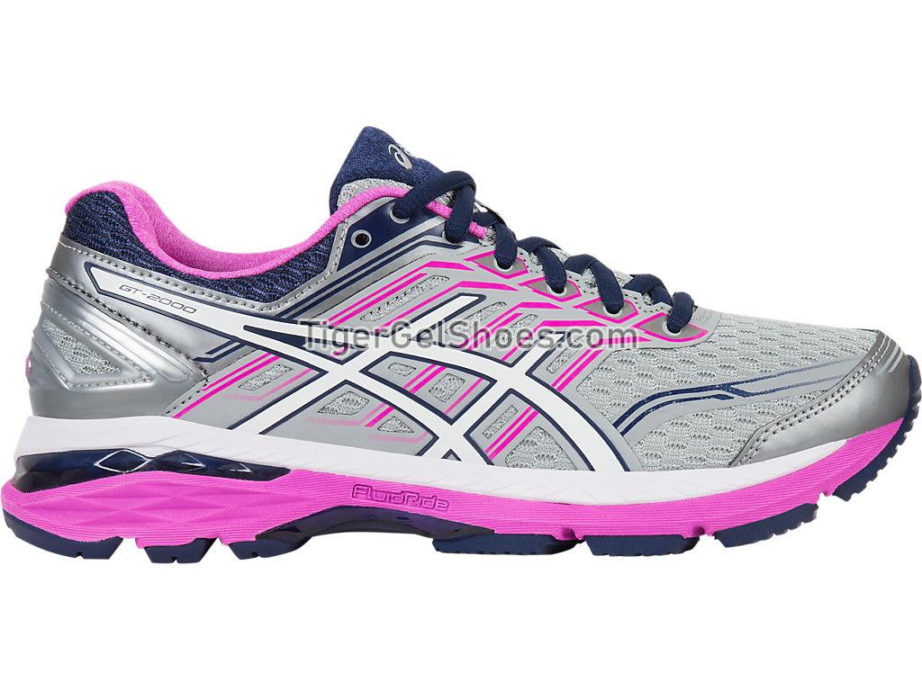 Asics GT-2000 5 Midgrey/White/Pink Glow T757N-9601 Womens Running Shoes