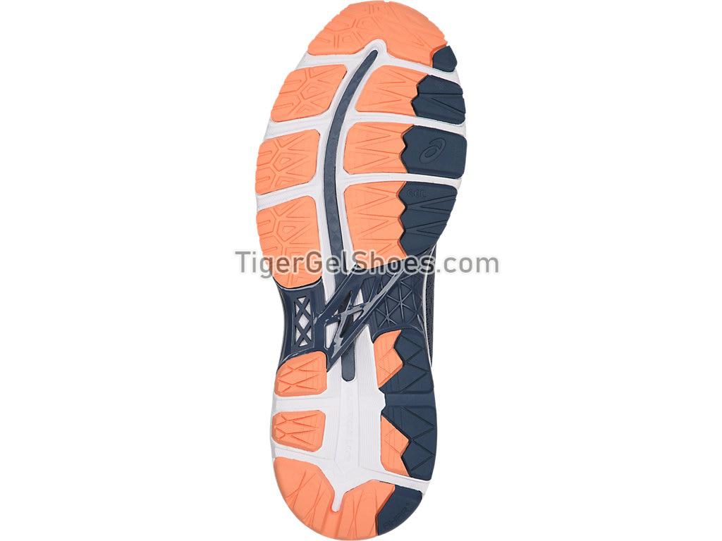 Asics GEL-Kayano 24 (D) Smoke Blue/Dark Blue/Canteloupe T7A5N-5649 Womens Running Shoes