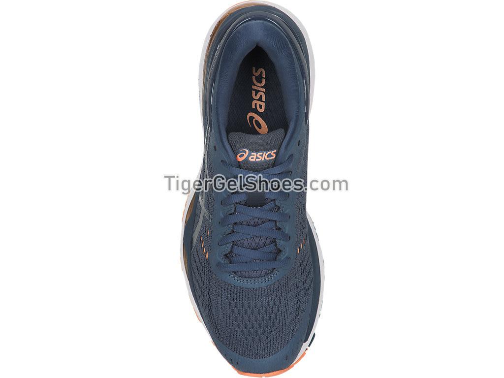 Asics GEL-Kayano 24 (D) Smoke Blue/Dark Blue/Canteloupe T7A5N-5649 Womens Running Shoes