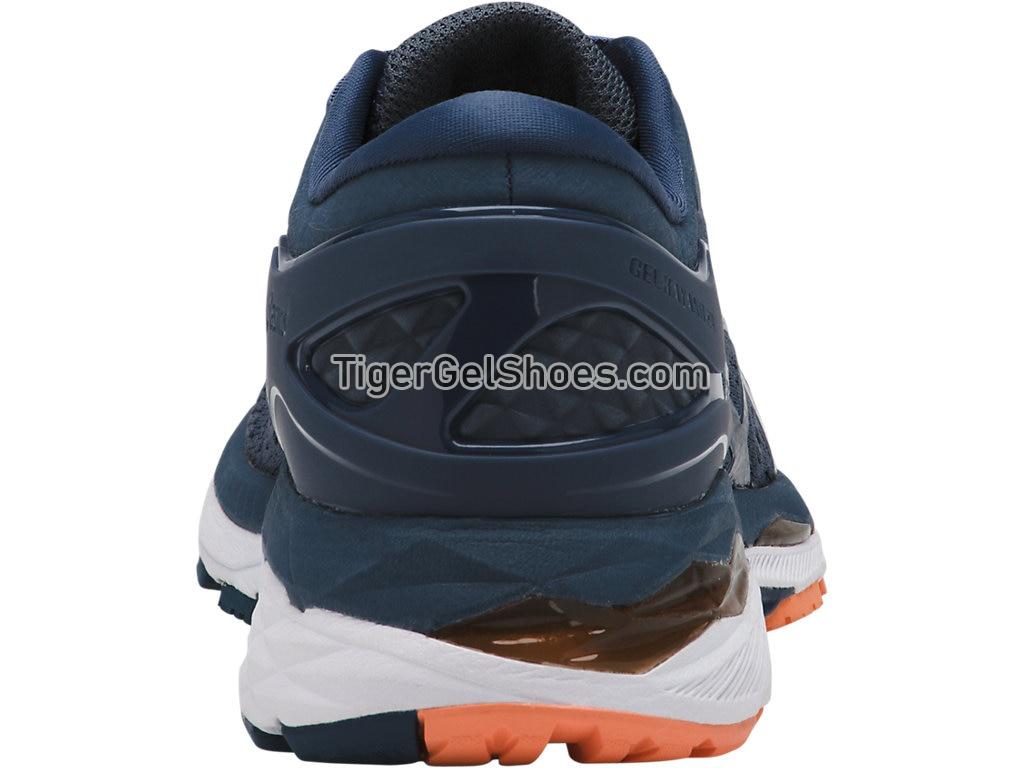 Asics GEL-Kayano 24 (D) Smoke Blue/Dark Blue/Canteloupe T7A5N-5649 Womens Running Shoes