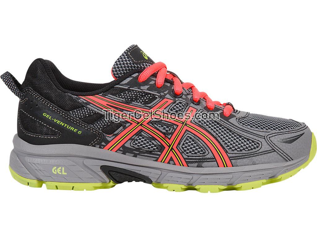 Asics GEL-Venture 6 Phantom/Coral/Lime T7G6Q-1606 Womens Trail Running Shoes